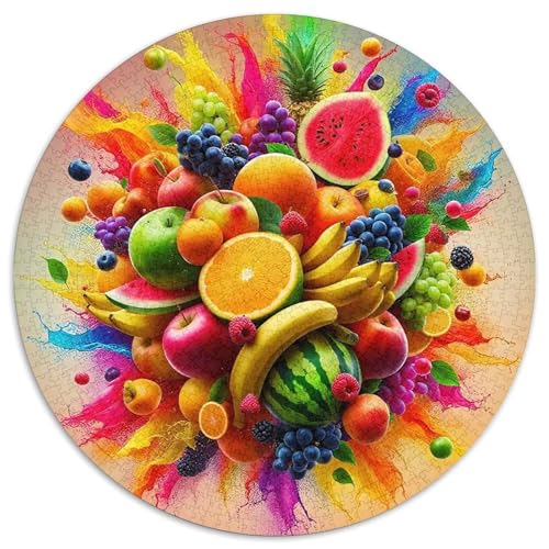 Früchte 1000 Teile Rundes Puzzle Stressabbau Geschenk Unmögliches Spiel Für Erwachsene Und Kinder 1000pcs (67.5x67.5cm) von ZXOAWQX