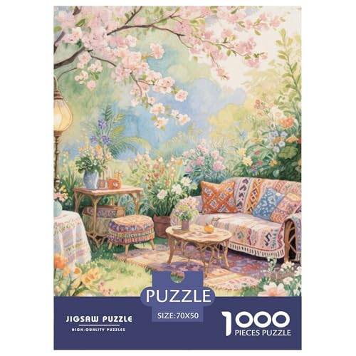 Frühling 1000 Teile Puzzles Landschaft Dekoration EIN Herausforderndes Für Erwachsene Und Kinder Ab 12 Jahren Tolle Geschenkidee 70x50cm/1000pcs von ZXOAWQX