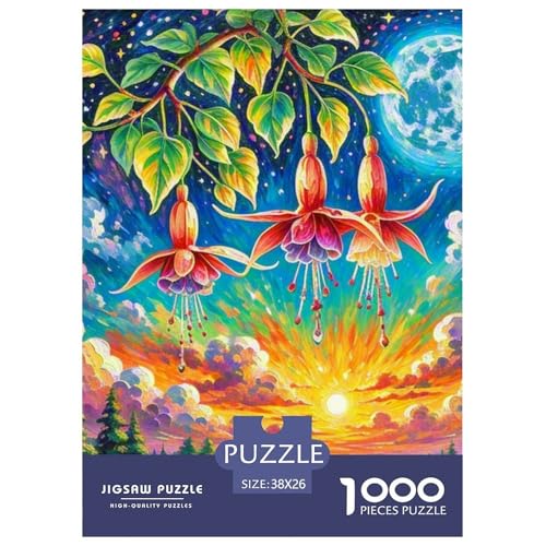 Fuchsien 1000 Teile Puzzles Clevere Unmögliche Herausforderung Für Erwachsene Und Kinder Ab 12 Jahren Tolle Geschenkidee 38x26cm/1000pcs von ZXOAWQX