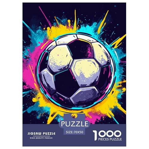 Fußball 1000 Teile Puzzles Classic Unmögliche Herausforderung Für Erwachsene Tolle Geschenkidee 70x50cm/1000pcs von ZXOAWQX