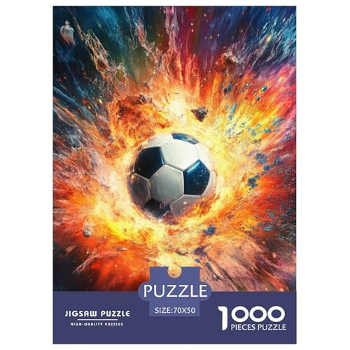 Fußball 1000 Teile Puzzles Classic Unmögliche Herausforderung Für Erwachsene Und Kinder Ab 12 Jahren Tolle Geschenkidee 70x50cm/1000pcs von ZXOAWQX