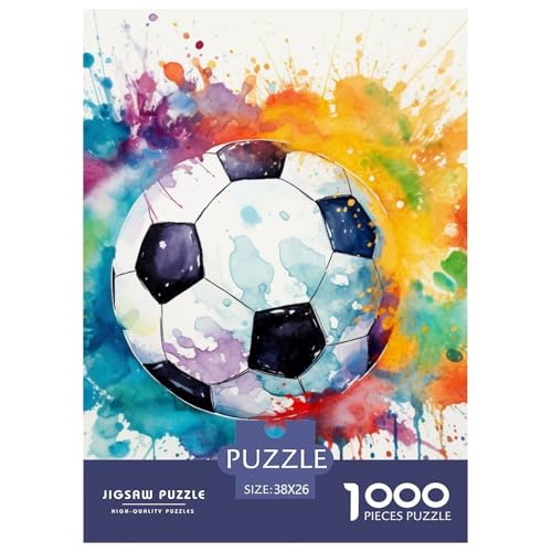 Fußball 1000 Teile Puzzles Clevere Klassisches Lernspiel Für Erwachsene Tolle Geschenkidee 38x26cm/1000pcs von ZXOAWQX