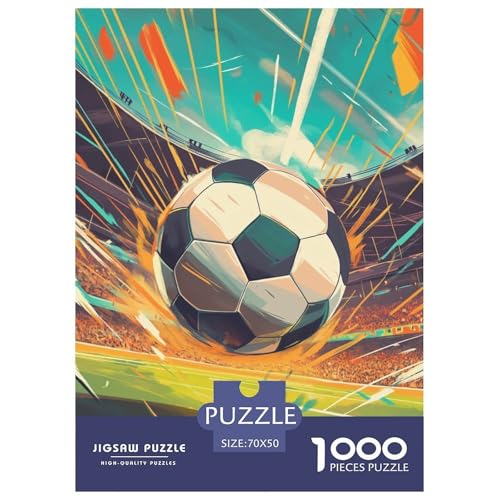 Fußball 1000 Teile Puzzles Clevere Kreative Unterhaltung Für Die Ganze Familie Tolle Geschenkidee 70x50cm/1000pcs von ZXOAWQX