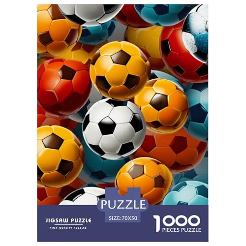 Fußball 1000 Teile Puzzles Clevere Lernspiel Herausforderung Spielzeug Für Die Ganze Familie Tolle Geschenkidee 70x50cm/1000pcs von ZXOAWQX