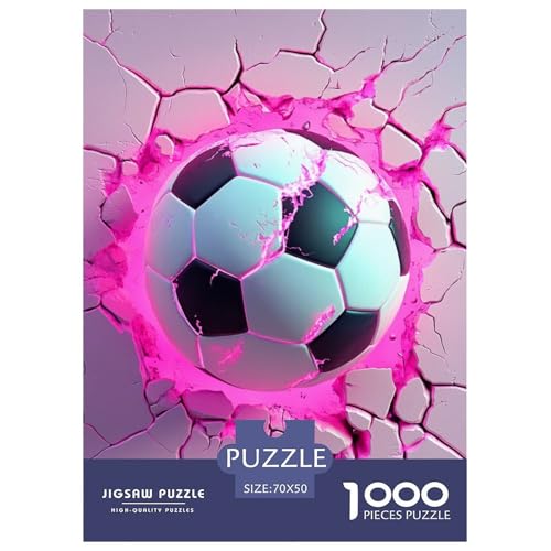 Fußball 1000 Teile Puzzles Clevere Unmögliche Herausforderung Für Die Ganze Familie Tolle Geschenkidee 70x50cm/1000pcs von ZXOAWQX