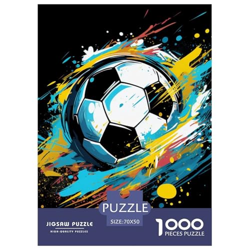 Fußball 1000 Teile Puzzles Clevere Unmögliche Herausforderung Für Erwachsene Tolle Geschenkidee 70x50cm/1000pcs von ZXOAWQX
