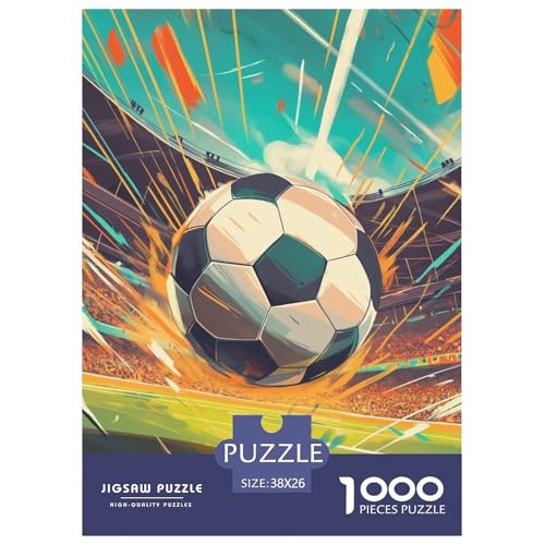 Fußball 1000 Teile Puzzles DekoRatteion Klassisches Lernspiel Für Erwachsene Und Kinder Ab 12 Jahren Tolle Geschenkidee 38x26cm/1000pcs von ZXOAWQX