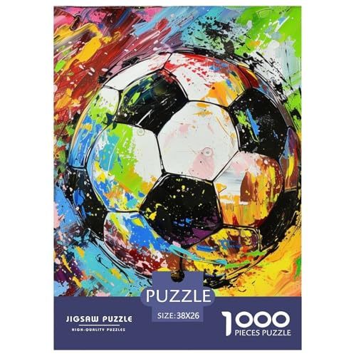 Fußball 1000 Teile Puzzles Puzzlespiele Klassisches Lernspiel Für Erwachsene Tolle Geschenkidee 38x26cm/1000pcs von ZXOAWQX