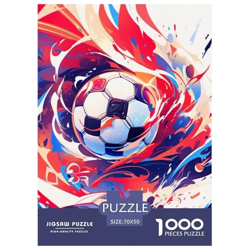 Fußball 1000 Teile Puzzles Puzzlespiele Kreative Unterhaltung Für Erwachsene Und Kinder Ab 12 Jahren Tolle Geschenkidee 70x50cm/1000pcs von ZXOAWQX
