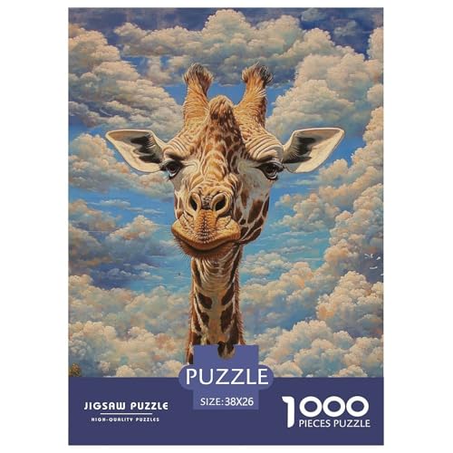 Giraffe 1000 Teile Puzzles Classic Lernspiel Herausforderung Spielzeug Für Erwachsene Und Kinder Ab 12 Jahren Tolle Geschenkidee 38x26cm/1000pcs von ZXOAWQX