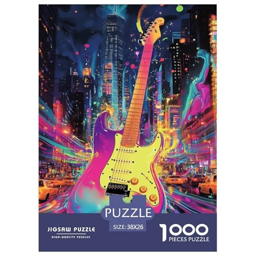 Gitarre 1000 Teile Puzzles Clevere Klassisches Lernspiel Für Erwachsene Und Kinder Ab 12 Jahren Tolle Geschenkidee 38x26cm/1000pcs von ZXOAWQX
