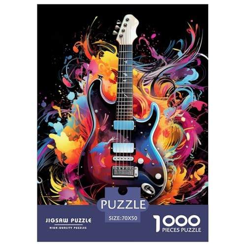 Gitarre 1000 Teile Puzzles Clevere Lernspiel Herausforderung Spielzeug Für Erwachsene Und Kinder Ab 12 Jahren Tolle Geschenkidee 70x50cm/1000pcs von ZXOAWQX