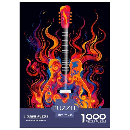 Gitarre 1000 Teile Puzzles Clevere Lernspiel Herausforderung Spielzeug Für Erwachsene Und Kinder Ab 12 Jahren Tolle Geschenkidee 70x50cm/1000pcs von ZXOAWQX