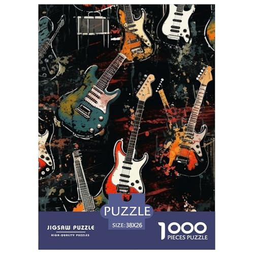 Gitarre 1000 Teile Puzzles Puzzlespiele Kreative Unterhaltung Für Erwachsene Und Kinder Ab 12 Jahren Tolle Geschenkidee 38x26cm/1000pcs von ZXOAWQX