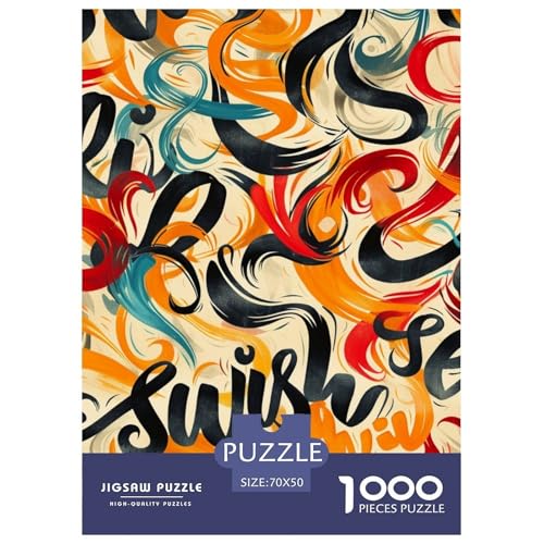 Graffiti 1000 Teile Puzzles Puzzlespiele Klassisches Lernspiel Für Erwachsene Und Kinder Ab 12 Jahren Tolle Geschenkidee 70x50cm/1000pcs von ZXOAWQX