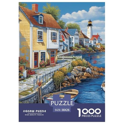 Hafen 1000 Teile Puzzles DekoRatteion Klassisches Lernspiel Für Erwachsene Und Kinder Ab 12 Jahren Tolle Geschenkidee 38x26cm/1000pcs von ZXOAWQX