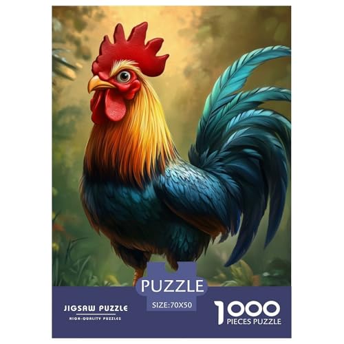 Hahn 1000 Teile Puzzles Clevere Klassisches Lernspiel Für Erwachsene Tolle Geschenkidee 70x50cm/1000pcs von ZXOAWQX