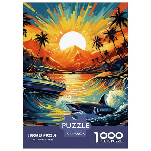 Hai 1000 Teile Puzzles Clevere EIN Herausforderndes Für Erwachsene Und Kinder Ab 12 Jahren Tolle Geschenkidee 38x26cm/1000pcs Hai 1000 Teile Puzzles Clevere EIN Herausforderndes Für Erwachsene Und Kinder Ab 12 Jahren Tolle Geschenkidee 38x26cm/1000pcs von ZXOAWQX