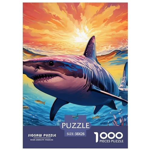 Hais 1000 Teile Puzzles Dekoration Lernspiel Herausforderung Spielzeug Für Erwachsene Und Kinder Ab 12 Jahren Tolle Geschenkidee 38x26cm/1000pcs Hais 1000 Teile Puzzles Dekoration Lernspiel Herausforderung Spielzeug Für Erwachsene Und Kinder Ab 12 Jahren Tolle Geschenkidee 38x26cm/1000pcs von ZXOAWQX