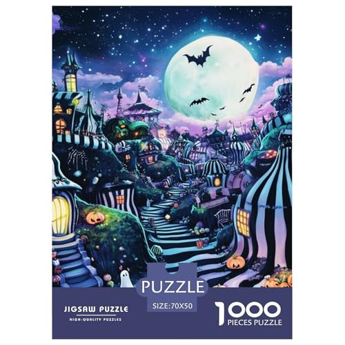 Halloween Dorf 1000 Teile Puzzles DekoRatteion Klassisches Lernspiel Für Erwachsene Tolle Geschenkidee 70x50cm/1000pcs Halloween Dorf 1000 Teile Puzzles DekoRatteion Klassisches Lernspiel Für Erwachsene Tolle Geschenkidee 70x50cm/1000pcs von ZXOAWQX