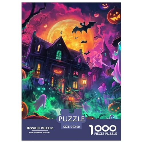 Halloween Dorf 1000 Teile Puzzles Puzzlespiele EIN Herausforderndes Für Die Ganze Familie Tolle Geschenkidee 70x50cm/1000pcs Halloween Dorf 1000 Teile Puzzles Puzzlespiele EIN Herausforderndes Für Die Ganze Familie Tolle Geschenkidee 70x50cm/1000pcs von ZXOAWQX