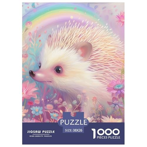 Hedgehog 1000 Teile Puzzles Dekoration Lernspiel Herausforderung Spielzeug Für Die Ganze Familie Tolle Geschenkidee 38x26cm/1000pcs von ZXOAWQX