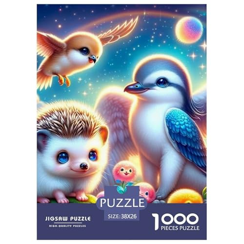Hedgehog 1000 Teile Puzzles Puzzlespiele Klassisches Lernspiel Für Erwachsene Und Kinder Ab 12 Jahren Tolle Geschenkidee 38x26cm/1000pcs von ZXOAWQX