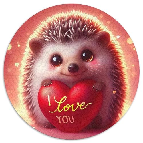 Hedgehog 1000 Teile Rundes Puzzle Kreatives Geschenk Unmögliches Spiel Für Die Ganze Familie 1000pcs (67.5x67.5cm) von ZXOAWQX