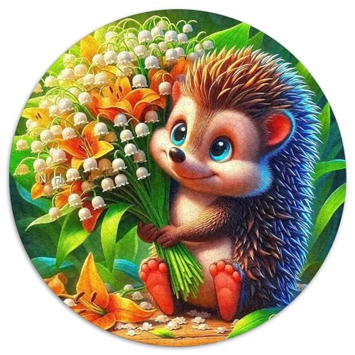 Hedgehog 1000 Teile Rundes Puzzle Kreatives Geschenk Unmögliches Spiel Für Erwachsene Und Kinder 1000pcs (67.5x67.5cm) von ZXOAWQX