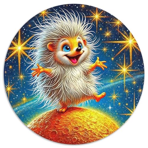 Hedgehog 1000 Teile Rundes Puzzle Stressabbau Geschenk Unmögliches Spiel Für Die Ganze Familie 1000pcs (67.5x67.5cm) von ZXOAWQX