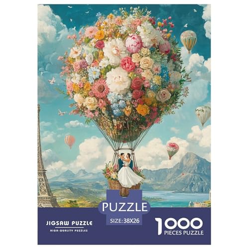 Heißluftballon 1000 Teile Puzzles Clevere Klassisches Lernspiel Für Die Ganze Familie Tolle Geschenkidee 38x26cm/1000pcs von ZXOAWQX