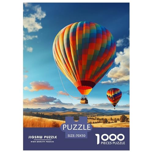 Heißluftballon 1000 Teile Puzzles Clevere Klassisches Lernspiel Für Erwachsene Tolle Geschenkidee 70x50cm/1000pcs von ZXOAWQX