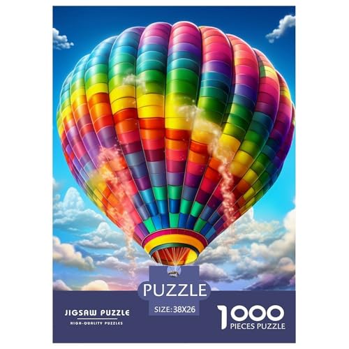 Heißluftballon 1000 Teile Puzzles DekoRatteion Lernspiel Herausforderung Spielzeug Für Erwachsene Und Kinder Ab 12 Jahren Tolle Geschenkidee 38x26cm/1000pcs von ZXOAWQX