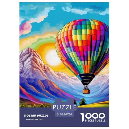 Heißluftballon 1000 Teile Puzzles DekoRatteion Lernspiel Herausforderung Spielzeug Für Erwachsene Und Kinder Ab 12 Jahren Tolle Geschenkidee 70x50cm/1000pcs von ZXOAWQX