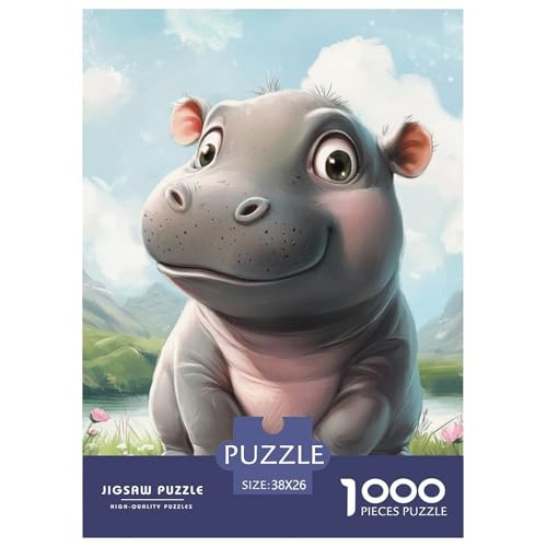 Hippo 1000 Teile Puzzles DekoRatteion Klassisches Lernspiel Für Erwachsene Und Kinder Ab 12 Jahren Tolle Geschenkidee 38x26cm/1000pcs von ZXOAWQX