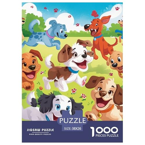Hund 1000 Teile Puzzles Dekoration Klassisches Lernspiel Für Die Ganze Familie Tolle Geschenkidee 38x26cm/1000pcs von ZXOAWQX
