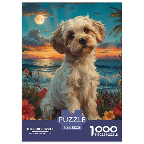 Hund 1000 Teile Puzzles Puzzlespiele Klassisches Lernspiel Für Erwachsene Tolle Geschenkidee 38x26cm/1000pcs von ZXOAWQX