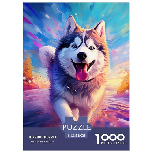 Huskies 1000 Teile Puzzles Clevere Klassisches Lernspiel Für Erwachsene Tolle Geschenkidee 38x26cm/1000pcs von ZXOAWQX