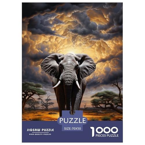 Hyper-Realistic Elefanten 1000 Teile Puzzles Clevere Kreative Unterhaltung Für Erwachsene Tolle Geschenkidee 70x50cm/1000pcs Hyper-Realistic Elefanten 1000 Teile Puzzles Clevere Kreative Unterhaltung Für Erwachsene Tolle Geschenkidee 70x50cm/1000pcs von ZXOAWQX