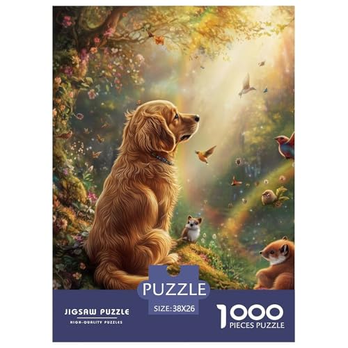 Irischer Setter 1000 Teile Puzzles DekoRatteion Klassisches Lernspiel Für Erwachsene Und Kinder Ab 12 Jahren Tolle Geschenkidee 38x26cm/1000pcs von ZXOAWQX