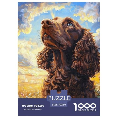 Irischer Setter 1000 Teile Puzzles DekoRatteion Lernspiel Herausforderung Spielzeug Für Erwachsene Und Kinder Ab 12 Jahren Tolle Geschenkidee 70x50cm/1000pcs von ZXOAWQX