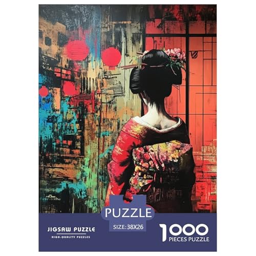 Japanische Graffiti 1000 Teile Puzzles Puzzlespiele Klassisches Lernspiel Für Erwachsene Tolle Geschenkidee 38x26cm/1000pcs von ZXOAWQX