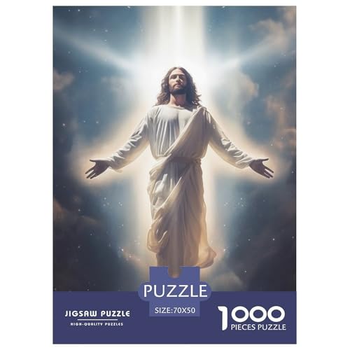 Jesus 1000 Teile Puzzles DekoRatteion EIN Herausforderndes Für Erwachsene Und Kinder Ab 12 Jahren Tolle Geschenkidee 70x50cm/1000pcs von ZXOAWQX