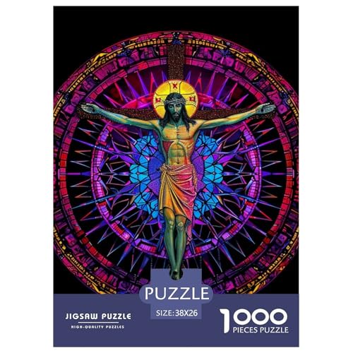 Jesus 1000 Teile Puzzles Puzzlespiele Klassisches Lernspiel Für Erwachsene Und Kinder Ab 12 Jahren Tolle Geschenkidee 38x26cm/1000pcs von ZXOAWQX