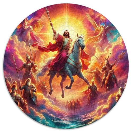 Jesus - Religion 1000 Teile Rundes Puzzle Kreatives Geschenk Puzzlespiele Für Erwachsene Und Kinder 1000pcs (67.5x67.5cm) von ZXOAWQX
