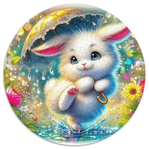 Kaninchen 1000 Teile Rundes Puzzle Stressabbau Geschenk Unmögliches Spiel Für Erwachsene Und Kinder 1000pcs (67.5x67.5cm) von ZXOAWQX