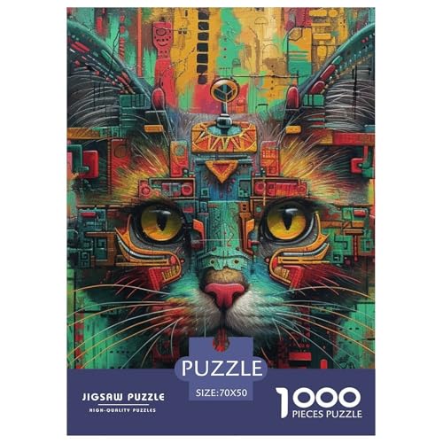 Katze 1000 Teile Puzzles Puzzlespiele Unmögliche Herausforderung Für Erwachsene Und Kinder Ab 12 Jahren Tolle Geschenkidee 70x50cm/1000pcs Katze 1000 Teile Puzzles Puzzlespiele Unmögliche Herausforderung Für Erwachsene Und Kinder Ab 12 Jahren Tolle Geschenkidee 70x50cm/1000pcs von ZXOAWQX