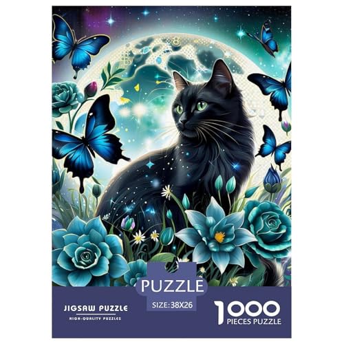 Katze 1000 Teile Puzzles niedlich Haustier Clevere Lernspiel Herausforderung Spielzeug Für Die Ganze Familie Tolle Geschenkidee 38x26cm/1000pcs von ZXOAWQX