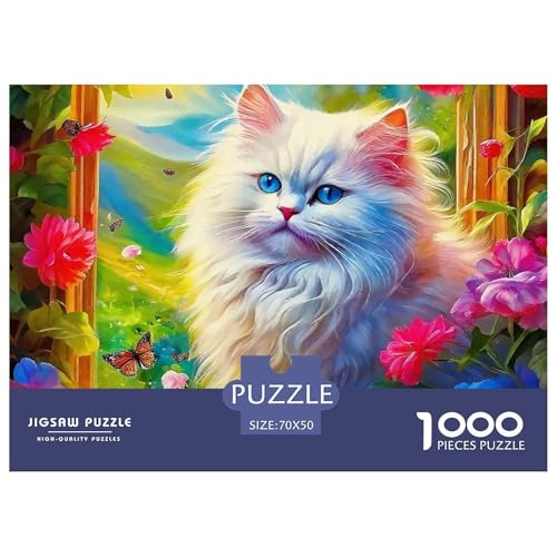 Katze 1000 Teile Puzzles niedlich Haustier Clevere Lernspiel Herausforderung Spielzeug Für Die Ganze Familie Tolle Geschenkidee 70x50cm/1000pcs Katze 1000 Teile Puzzles niedlich Haustier Clevere Lernspiel Herausforderung Spielzeug Für Die Ganze Familie Tolle Geschenkidee 70x50cm/1000pcs von ZXOAWQX