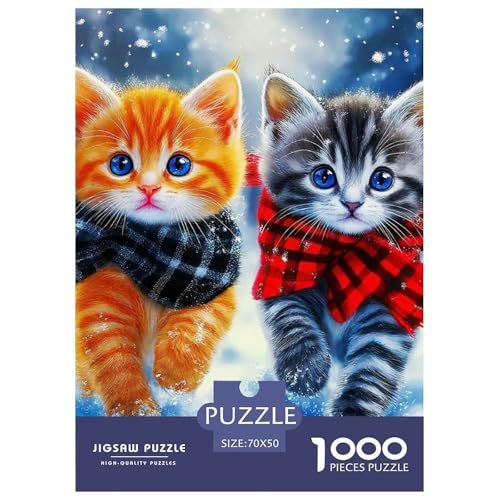 Katze 1000 Teile Puzzles niedlich Haustier Dekoration Klassisches Lernspiel Für Die Ganze Familie Tolle Geschenkidee 70x50cm/1000pcs Katze 1000 Teile Puzzles niedlich Haustier Dekoration Klassisches Lernspiel Für Die Ganze Familie Tolle Geschenkidee 70x50cm/1000pcs von ZXOAWQX